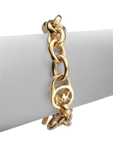 michael kors gold lock bracelet